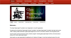 Desktop Screenshot of glasspaperweightfoundation.com