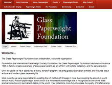 Tablet Screenshot of glasspaperweightfoundation.com